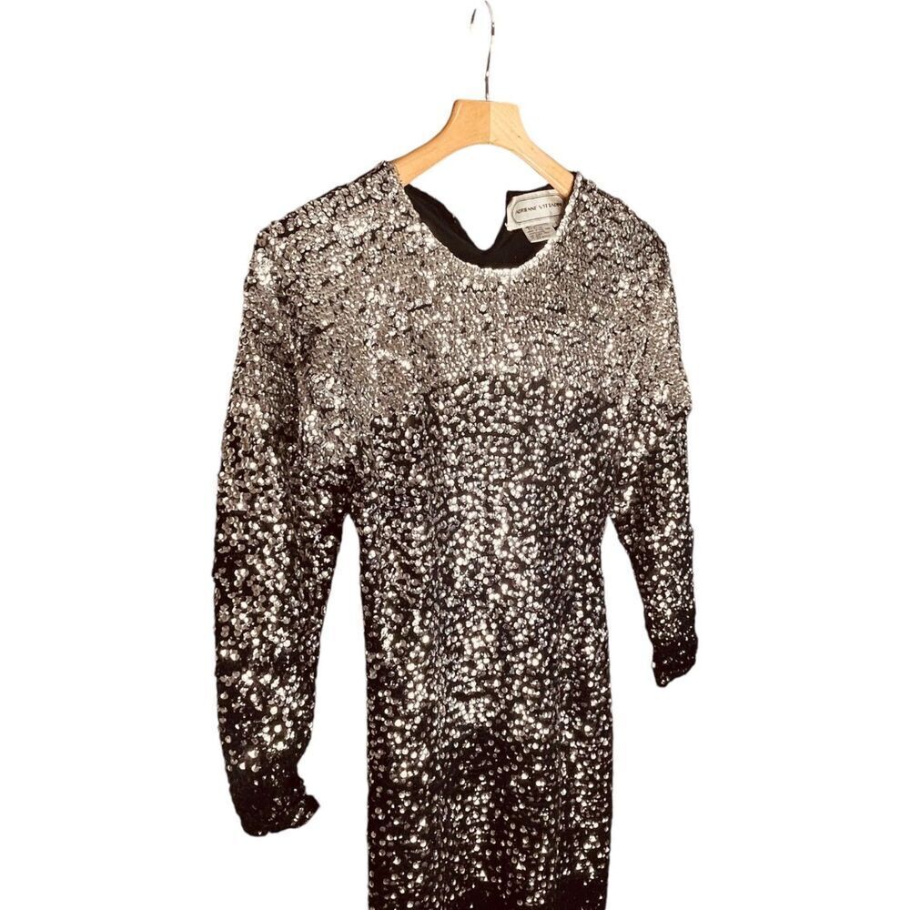 Adrienne Vittadini Sequins Ombre Mini Dress - Picture 4 of 10